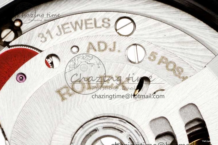 DIWF 904L SA3235 1:1 YG DateJust on Steel Bracelet Jubilee 36mm Best SS Markers Gray Dial Edition Green 0404